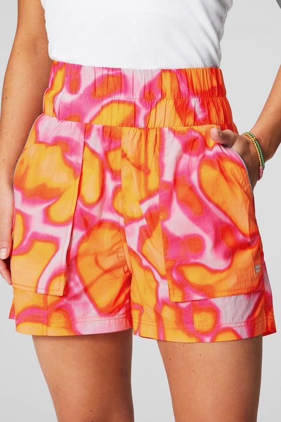 Ultra High-Waisted Piped Nylon Short Product Image