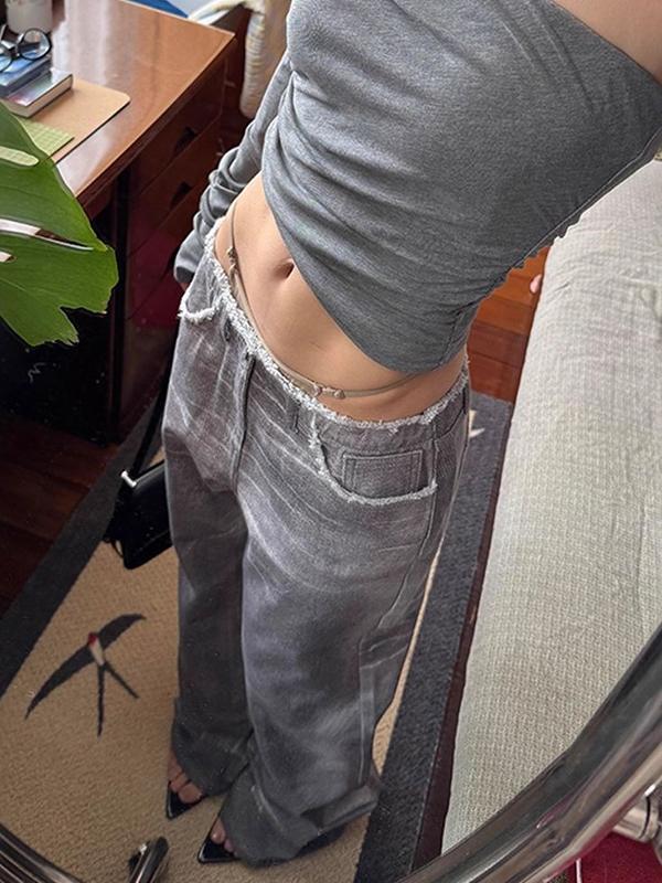 American Vintage Distressed Look Boyfriend Jeans Product Image