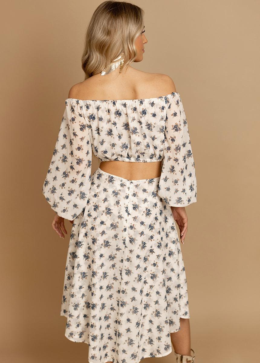Magali Top in Cream Ditsy Floral Female Product Image