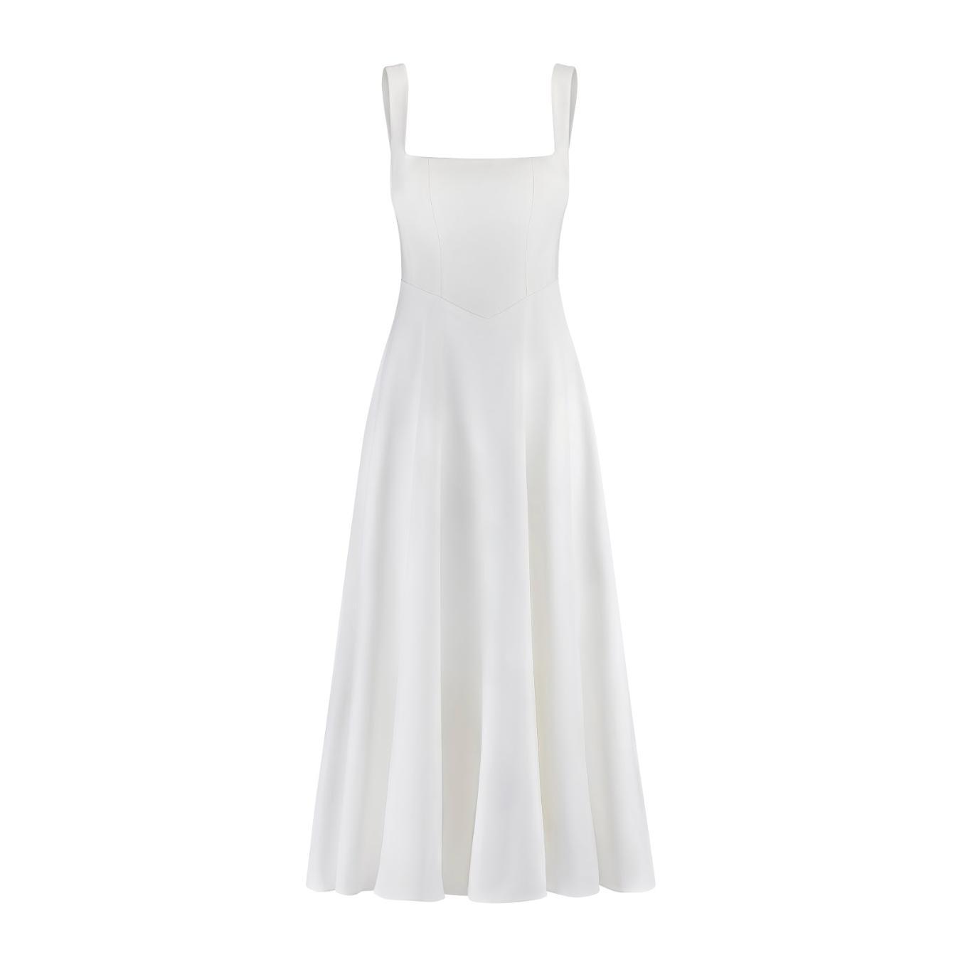 The Ultimate Muse High Waist Square Neck Midi Dress Product Image