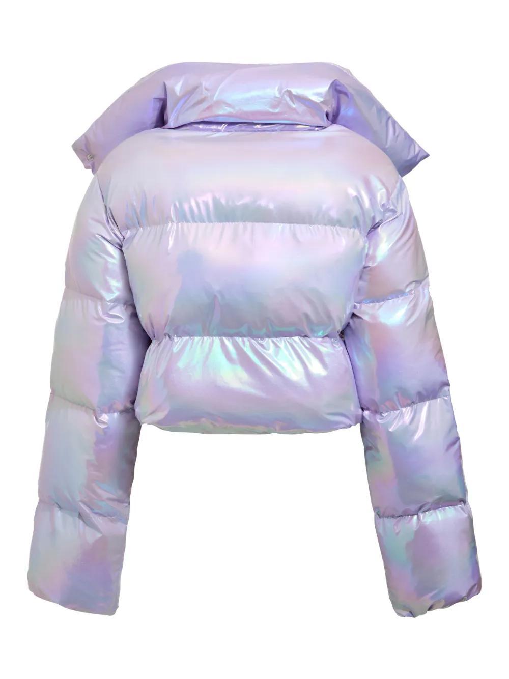 Fractals holographic-effect padded jacket Product Image