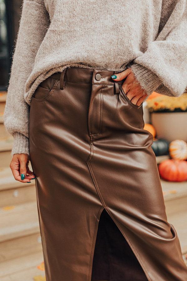 The Eras High Waist Faux Leather Skirt Product Image
