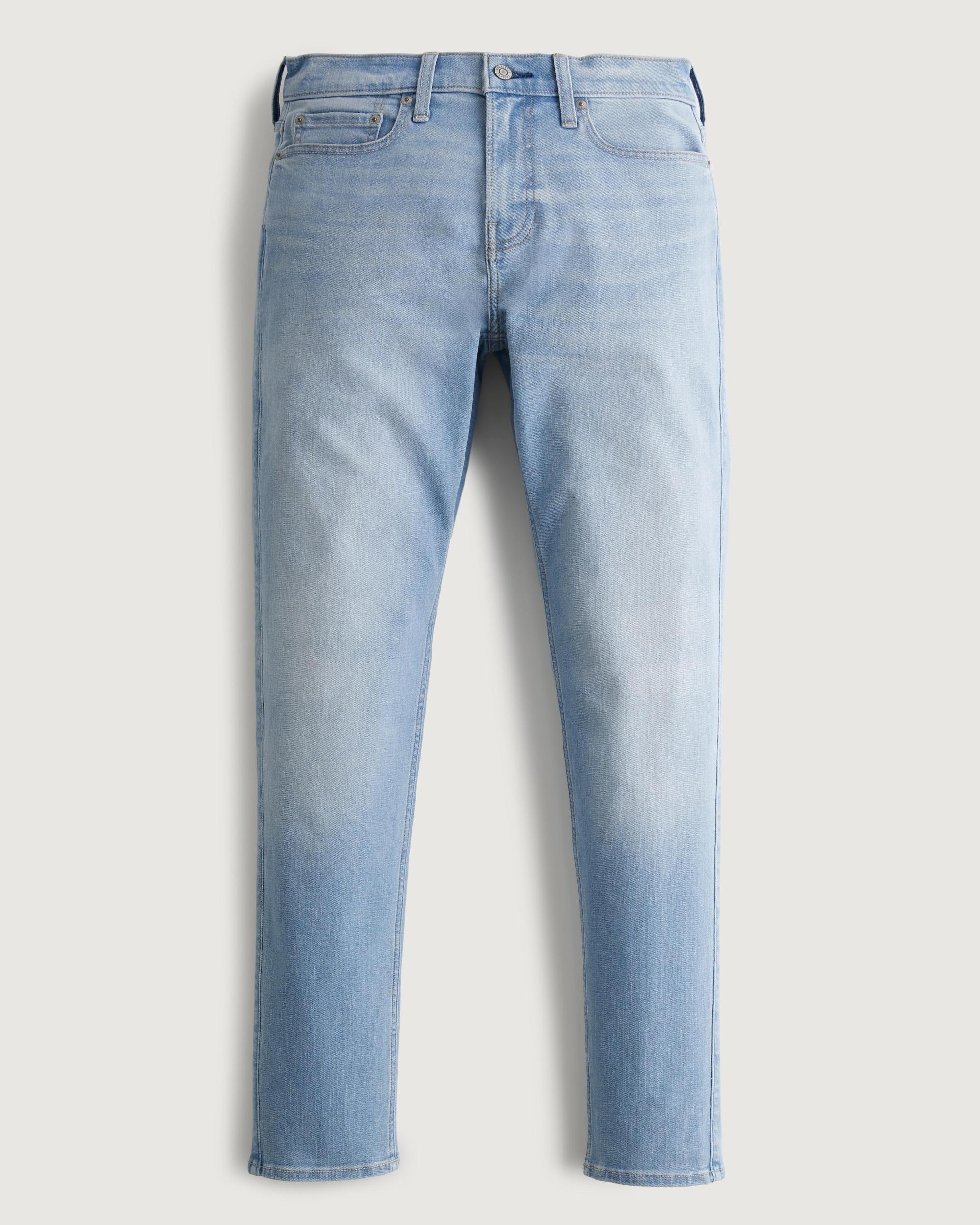 Light Wash Athletic Skinny Jeans Product Image