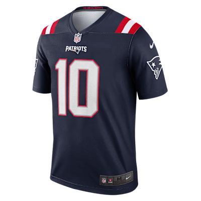 Men's Nike Drake Maye Navy New England Patriots Team Legend Player Performance Top, Size: Small, Blue Product Image