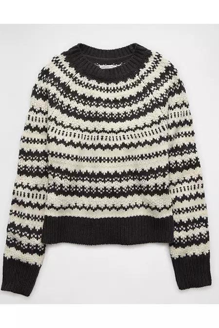 AE Chunky Raglan Fairisle Sweater Women's Product Image