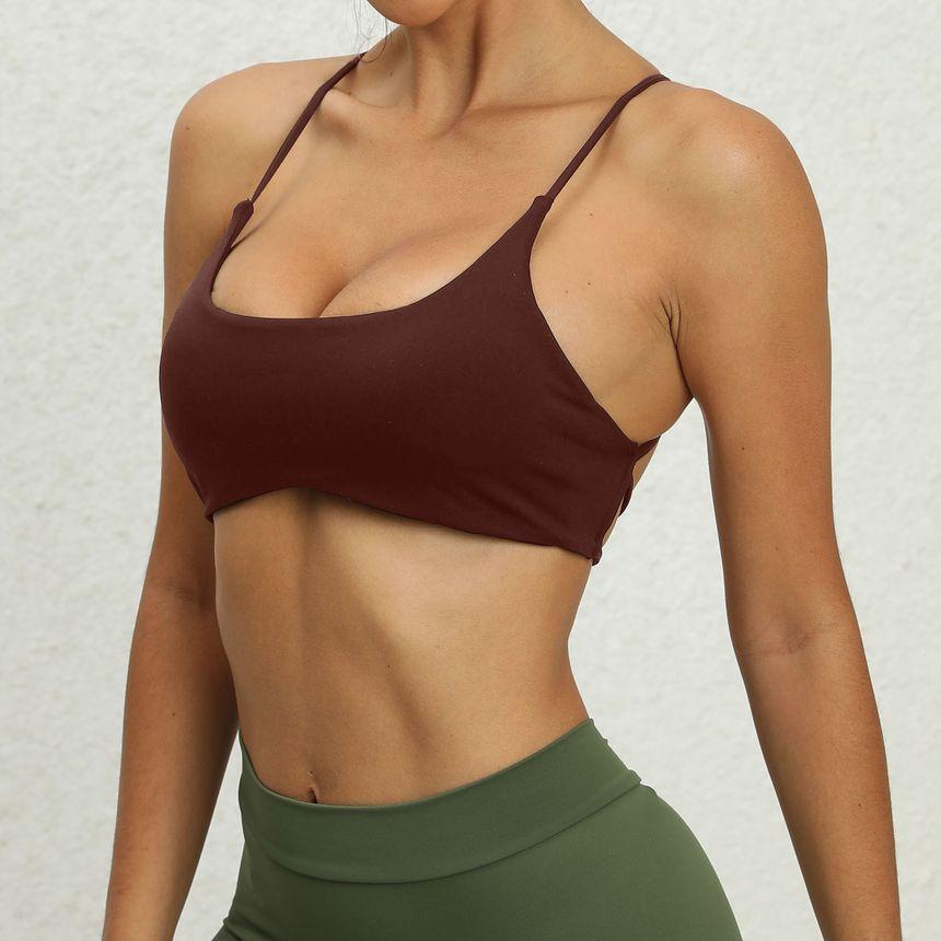 Plain Backless Sports Bra Product Image
