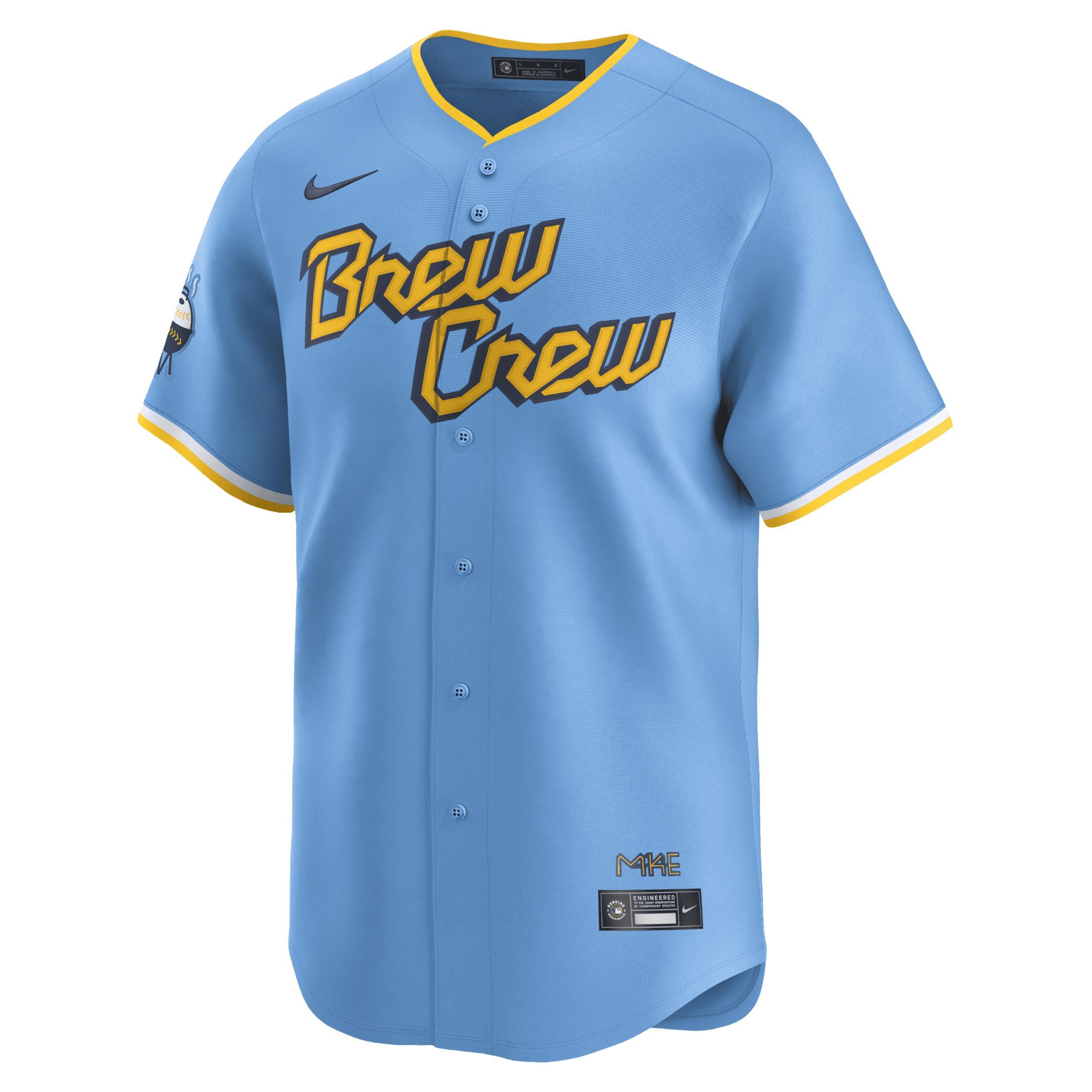 Mens Nike Christian Yelich Powder Blue Milwaukee Brewers City Connect Limited Player Jersey Product Image