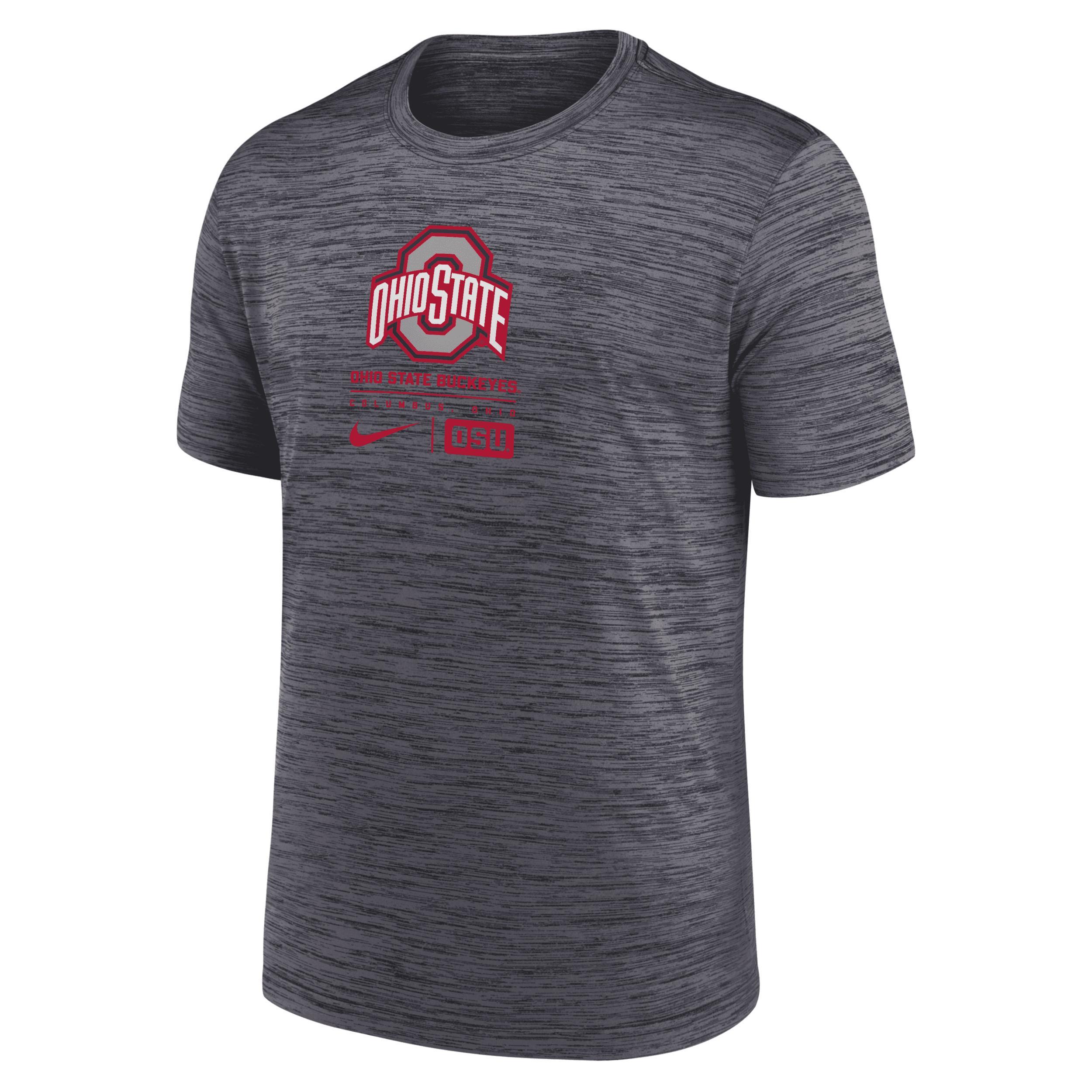 Clemson Tigers Velocity Baseball Wordmark Stack Nike Men's Dri-FIT College T-Shirt Product Image