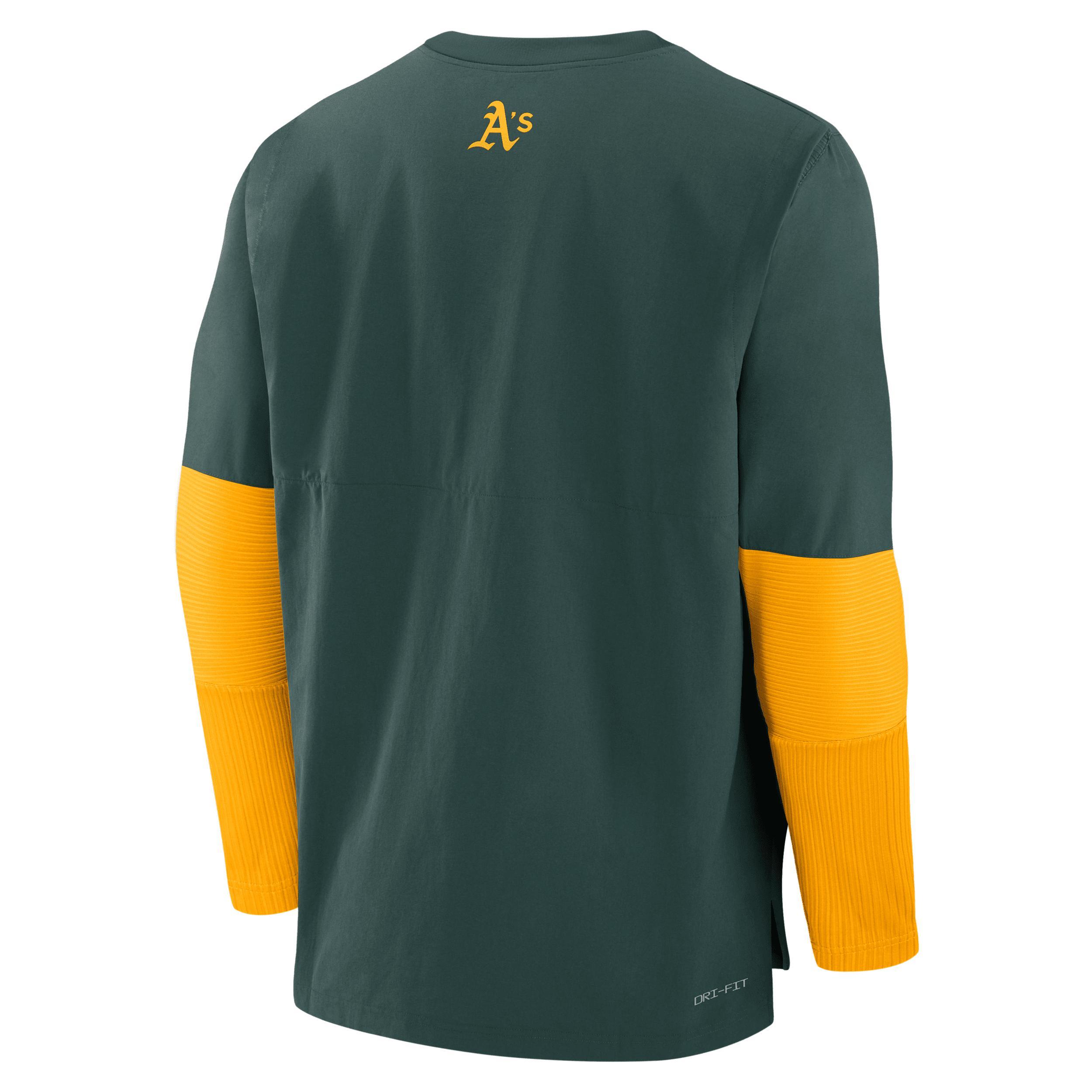 Athletics Authentic Collection Player Nike Men's Dri-FIT MLB Pullover Sweatshirt Product Image