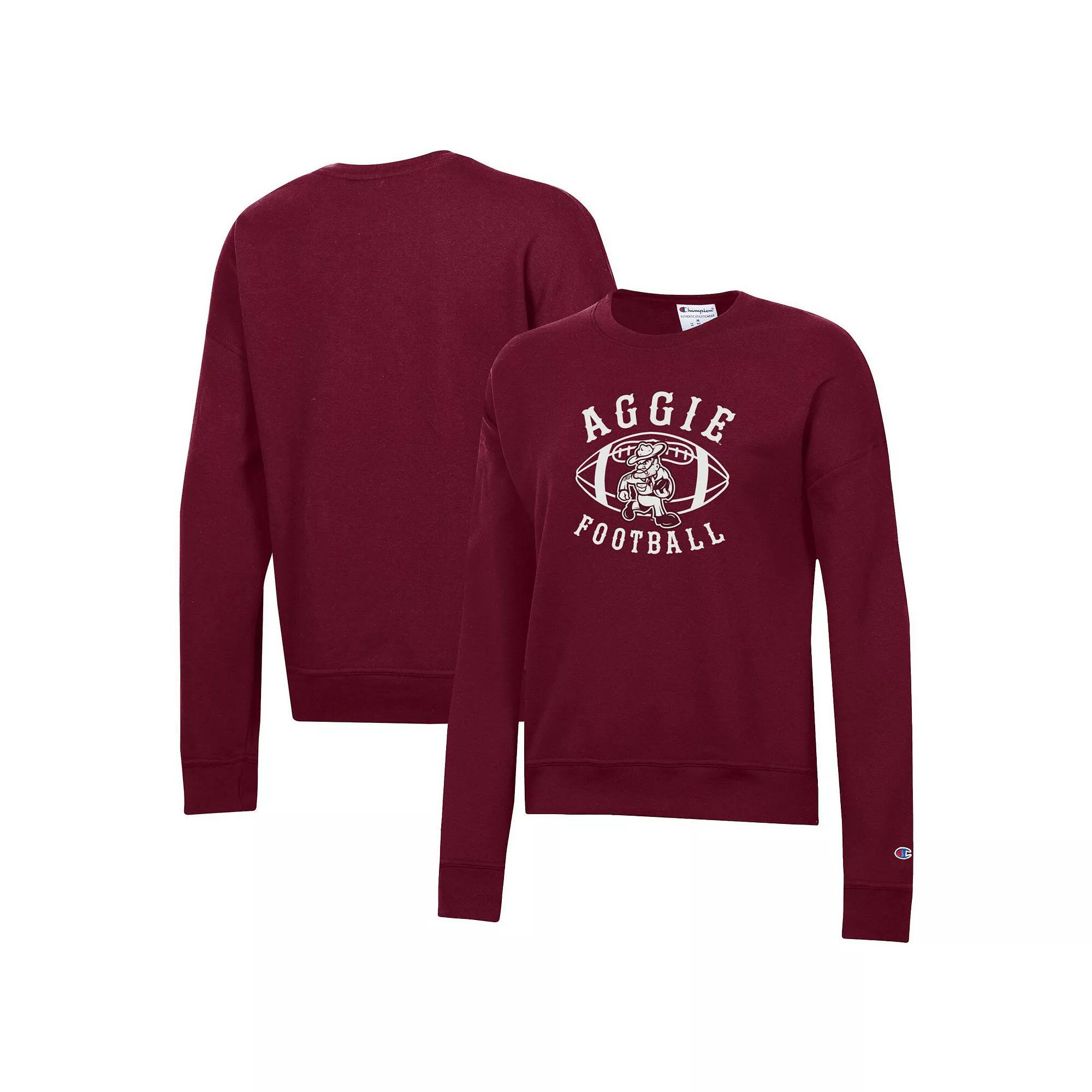 Womens Champion Maroon Texas A&M Aggies Ol Sarge Fleece Crewneck Pullover Sweatshirt Product Image