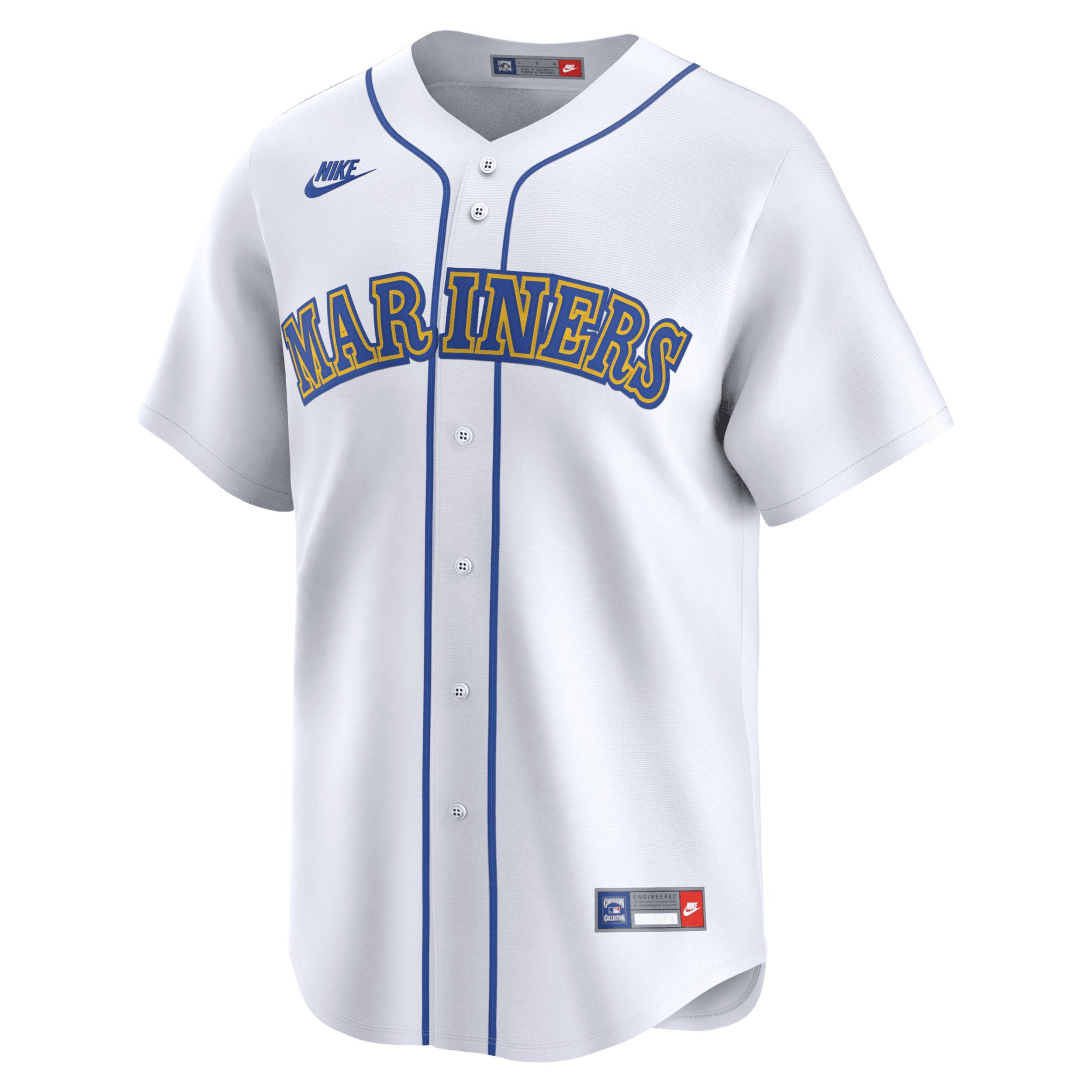 Nike Mens White Seattle Mariners Cooperstown Collection Limited Jersey - White Product Image