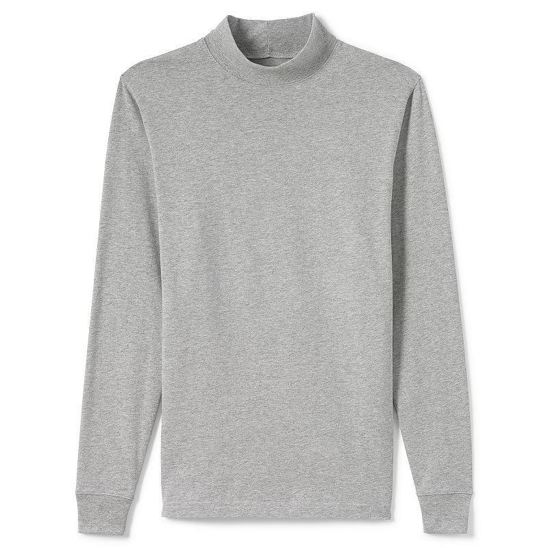 Men's Lands' End Super-T Mock Turtleneck, Size: XL, Radiant Blue Product Image