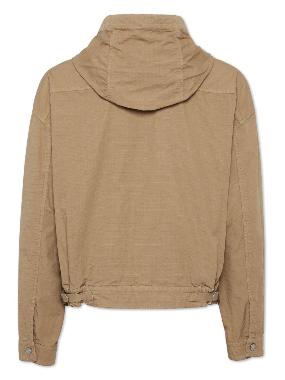 logo-print hooded jacket Product Image