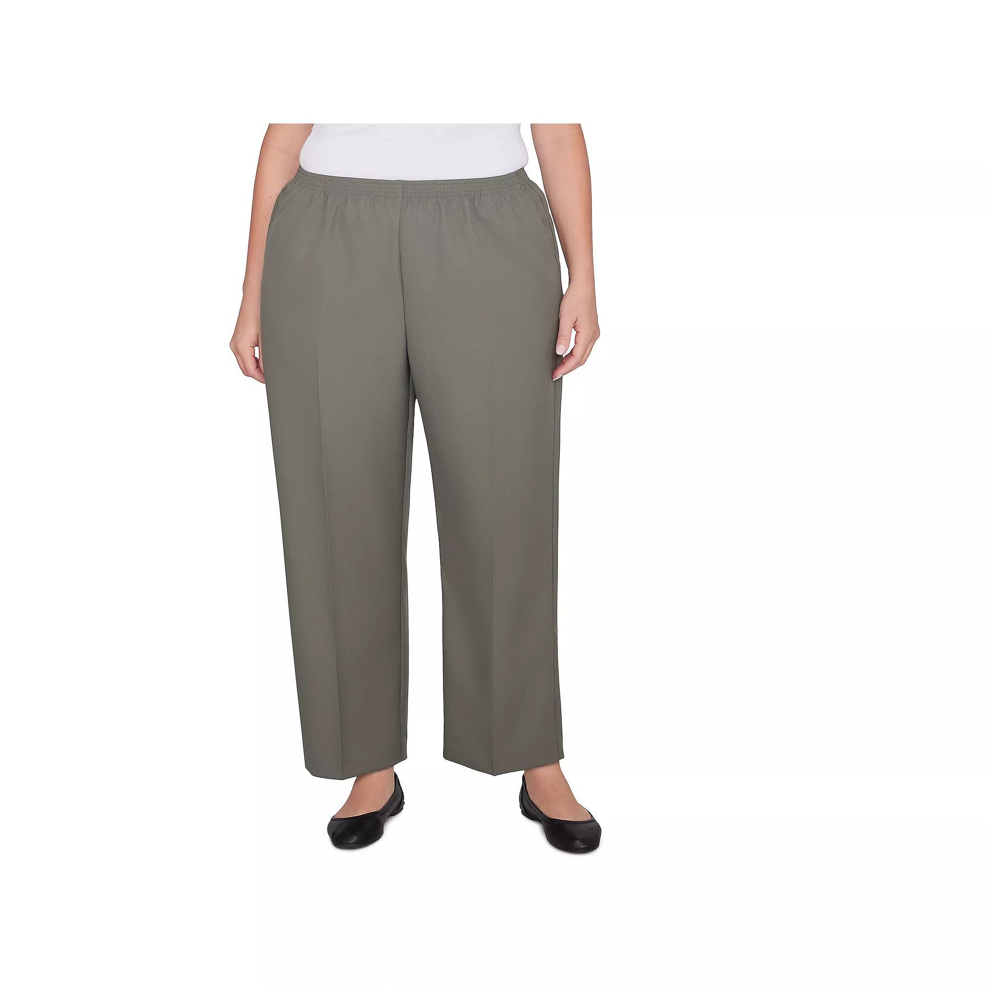 Plus Size Alfred Dunner Classic Elastic Midrise Pants, Women's, Size: 22 W, Ivory Product Image