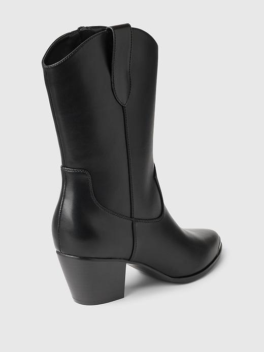 Vegan Leather Western Boots Product Image