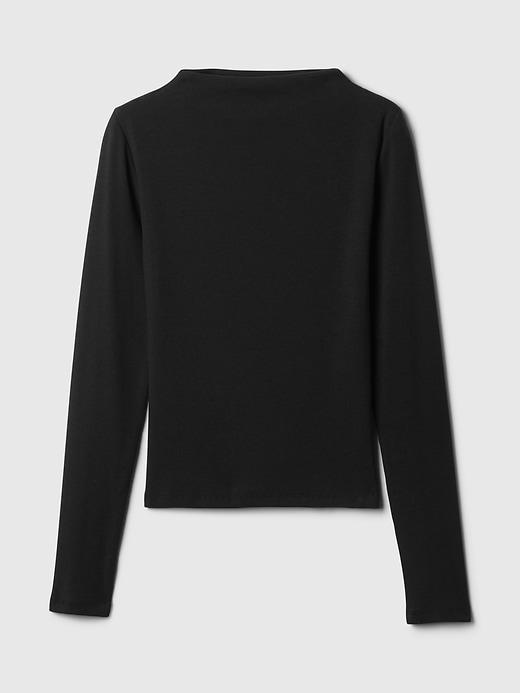 Modern Rib Funnel-Neck T-Shirt Product Image