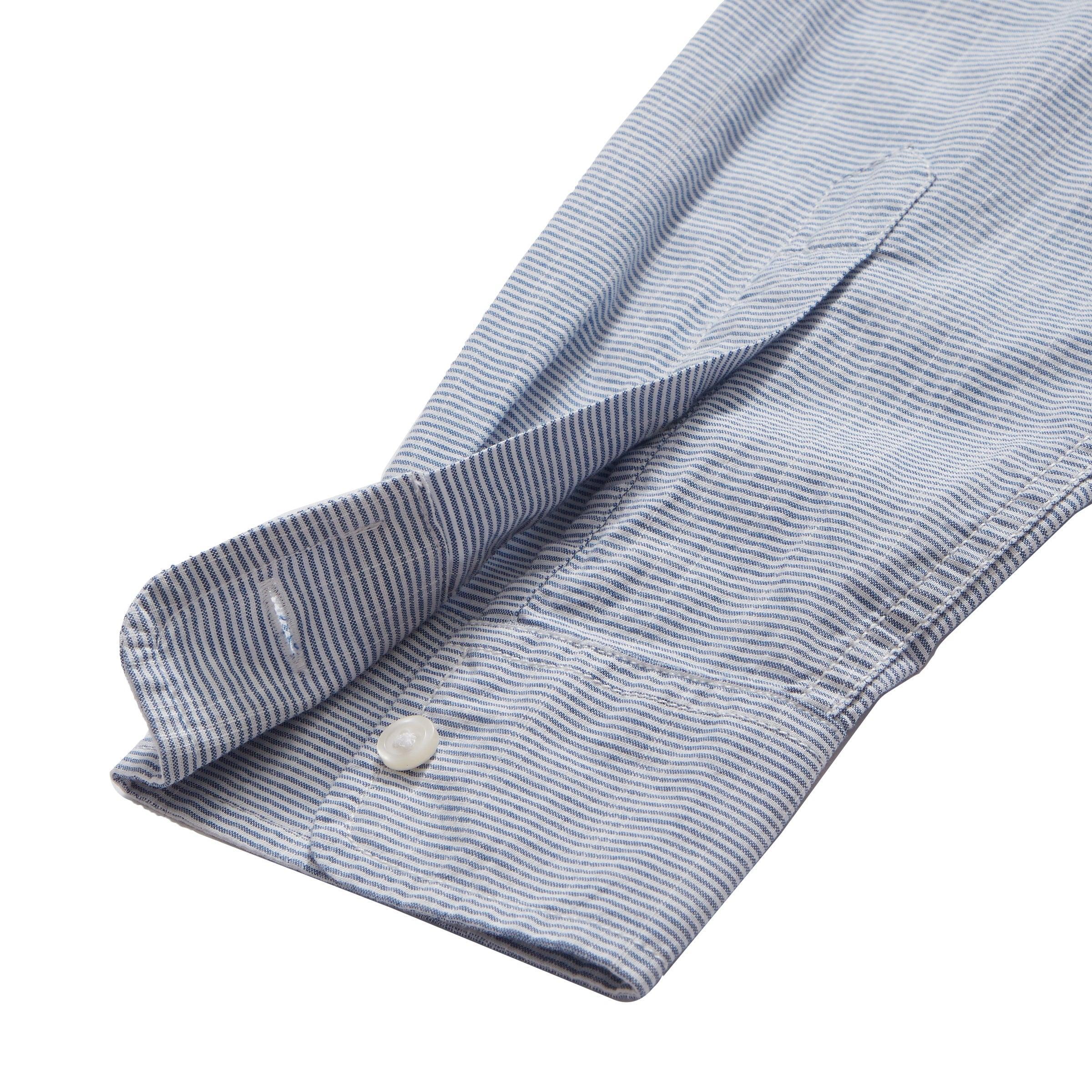 Stewart Microstripe Summer Chambray Slim Fit Shirt - Blue Cream Stripe (Final Sale)* Product Image