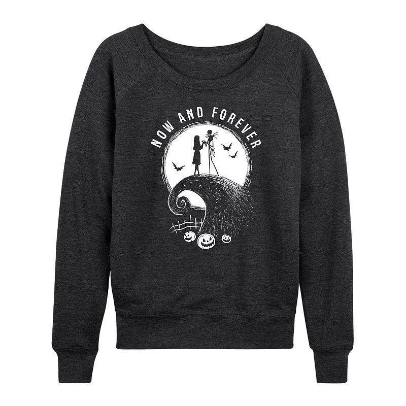 Womens Barbie Butterfly Logo French Terry Long Sleeve Tee, Girls Heather Grey Product Image