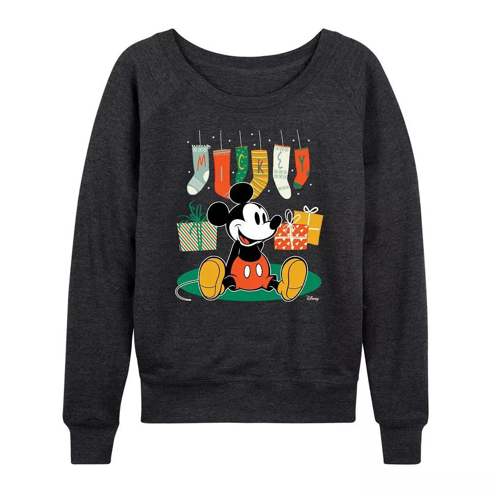 Womens Nordic Gnomes French Terry Long Sleeve Tee Heather Grey Product Image