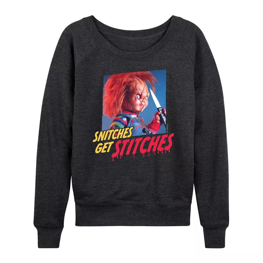 Womens Dr. Seuss Teacher Of Little Things French Terry Long Sleeve Tee Heather Grey Product Image
