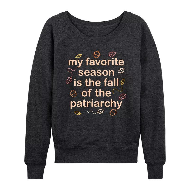 Womens Hamms Rounded Logo Hit French Terry Long Sleeve Tee Heather Grey Product Image