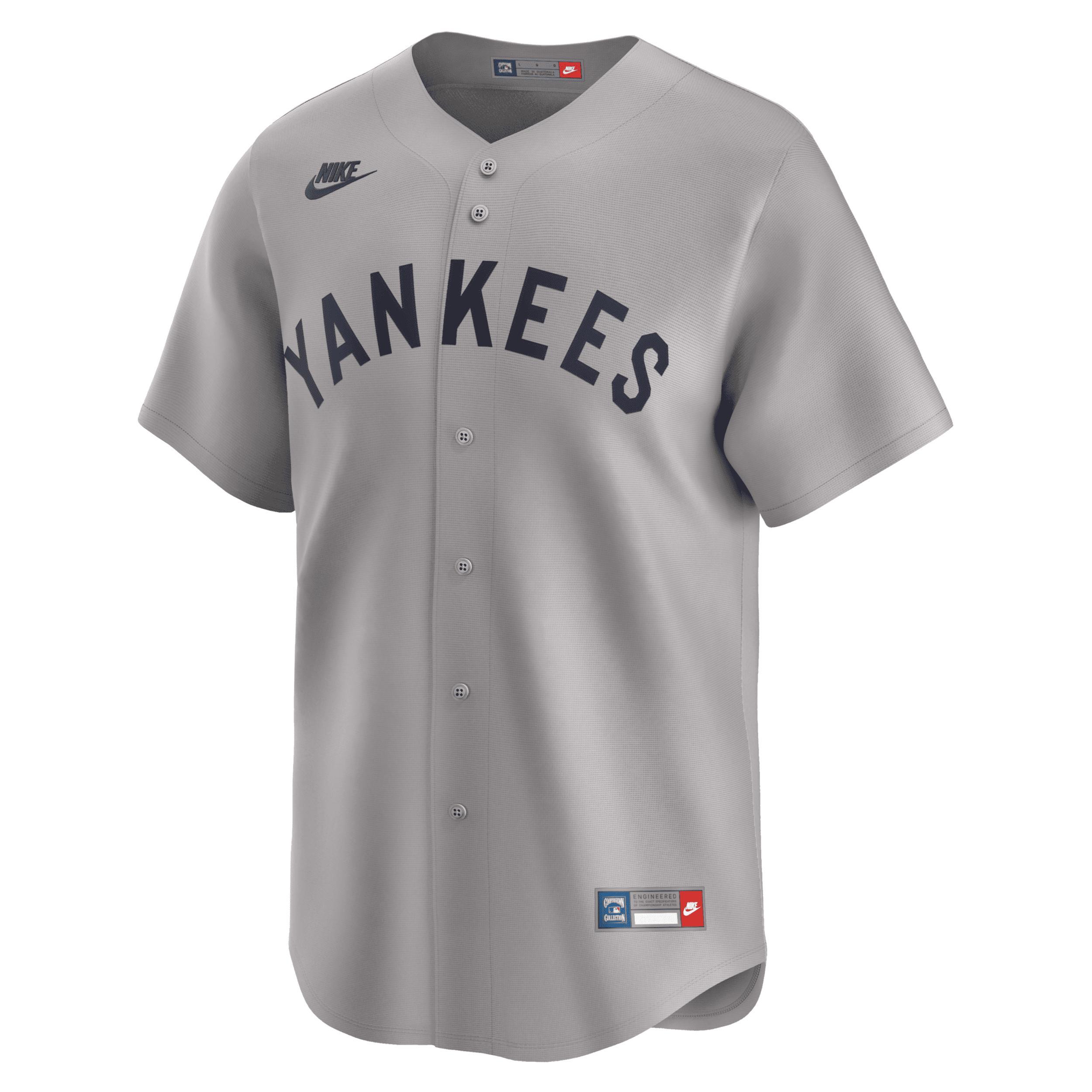 Men's Nike Babe Ruth Gray New York Yankees Throwback Cooperstown Collection Limited Jersey, Size: Medium, Grey Product Image