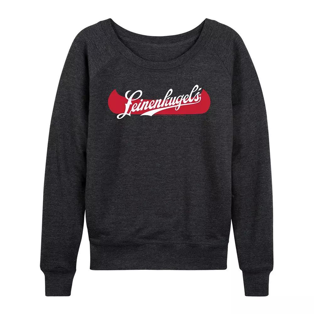 Womens Leinenkugels Canoe Logo French Terry Long Sleeve Tee Heather Grey Product Image