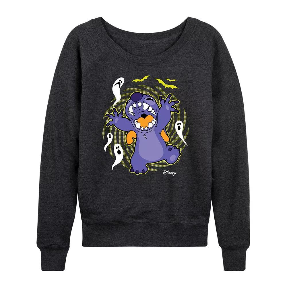 Disney's Mickey Mouse Women's Spider Web French Terry Long Sleeve Tee, Size: XXL, Heather Grey Product Image