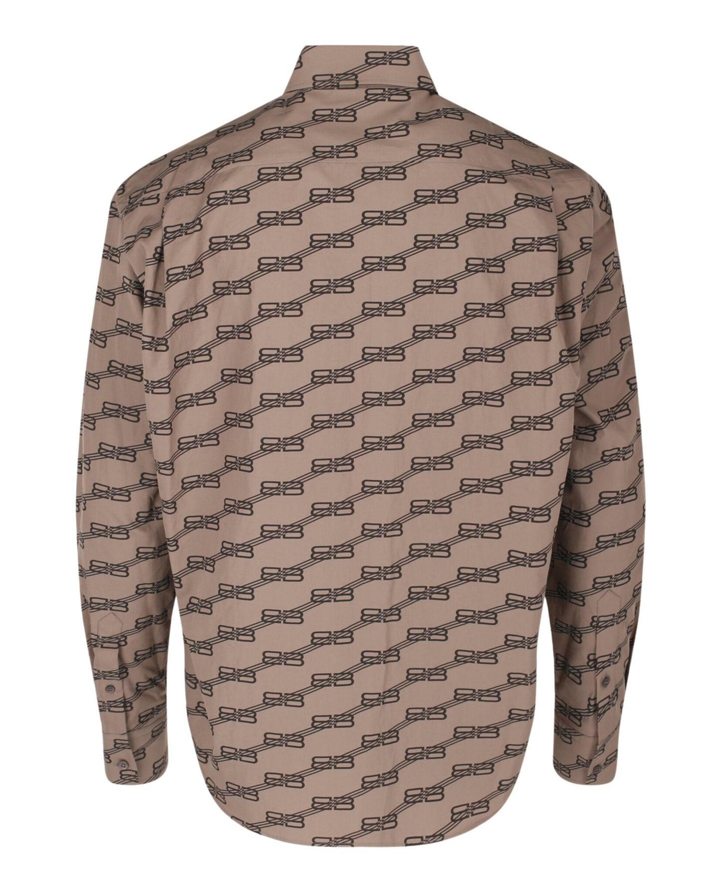 Balenciaga Monogram Long Sleeve Shirt Product Image