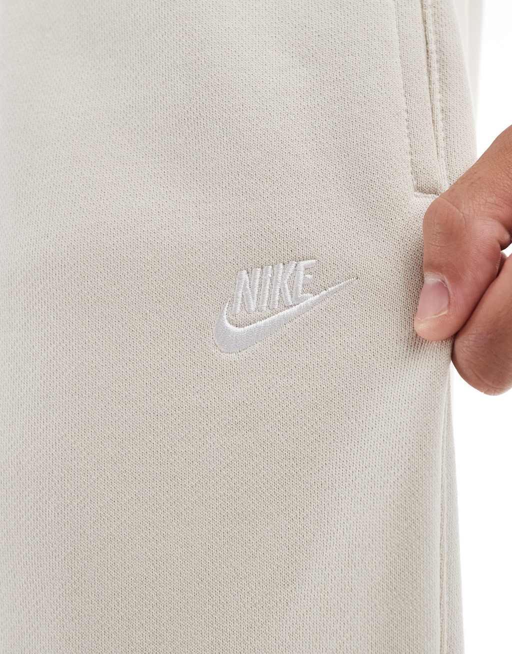 Nike Club oversized sweatpants in beige Product Image
