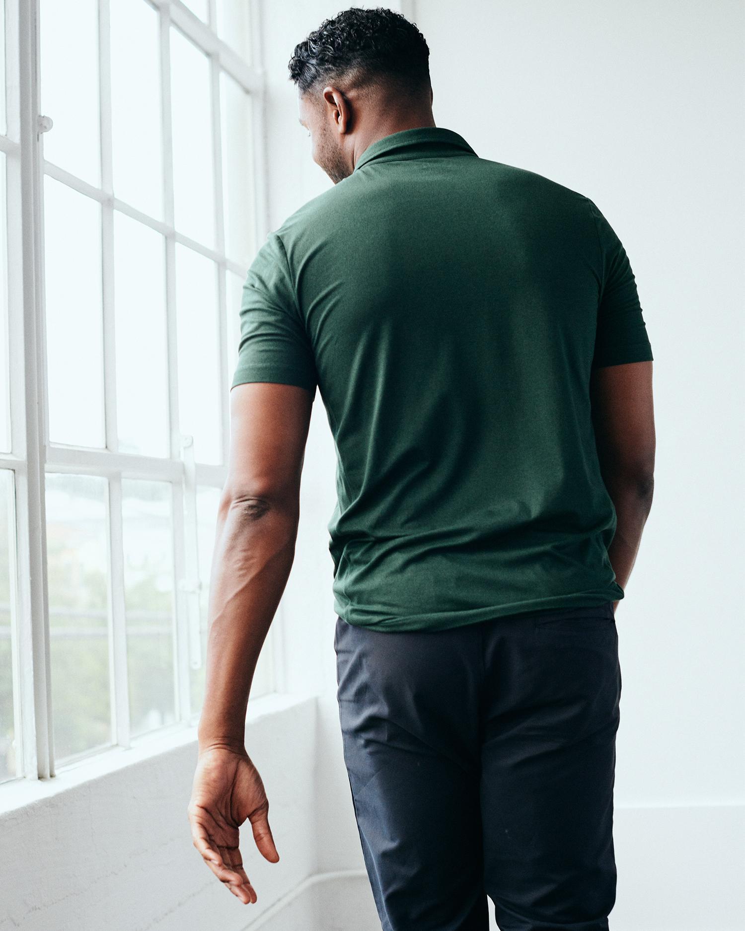 Quince | Men's Super Soft Performance Polo Shirt Flowknit Activewear, Size XL, Recycled Polyester Product Image