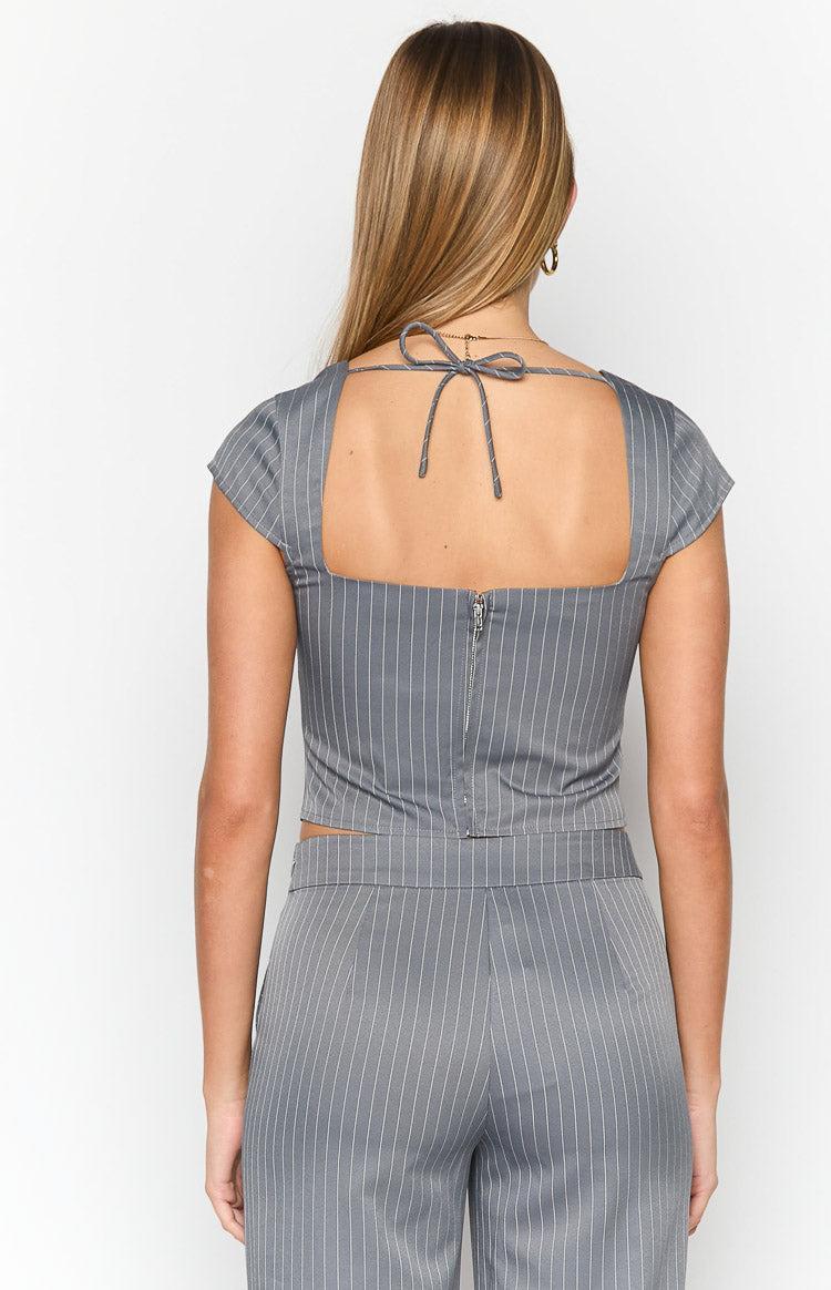 Louis Grey Striped Top Girls Product Image