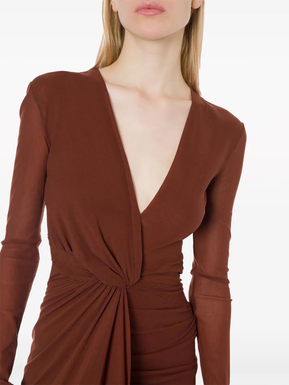 V-neck twist-detail dress  Product Image