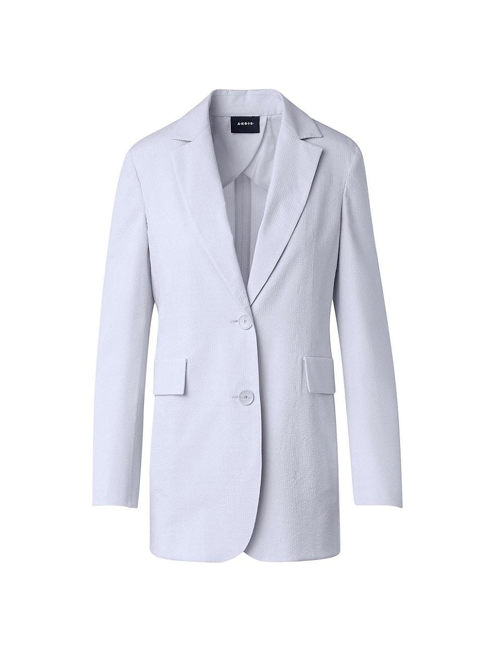 Alvina Seersucker Silk-Blend Jacket Product Image