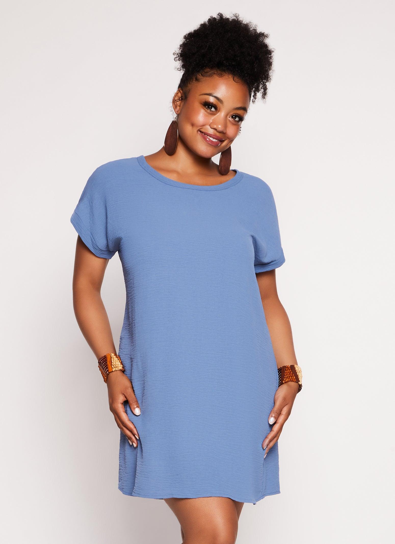 Womens Plus Size Airy Shift Dress Product Image