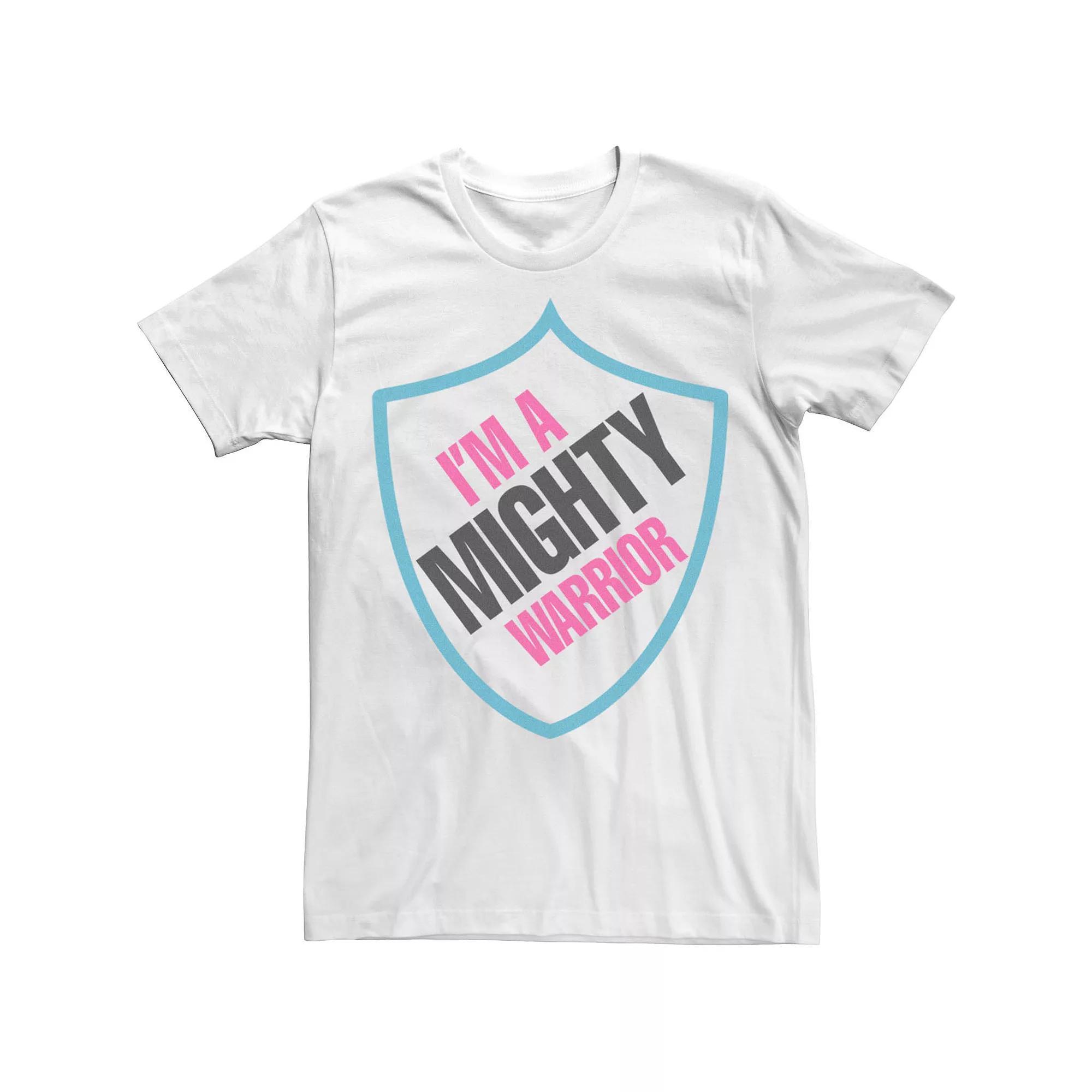 Disney / Pixar's Onward Men's I'm A Mighty Warrior Shield Tee, Size: 3XL, White Product Image