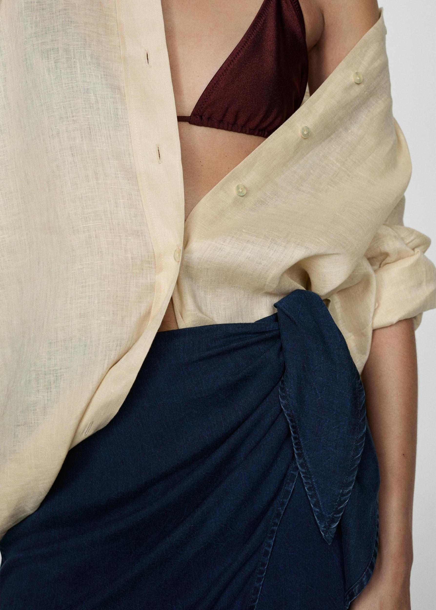 Lyocell sarong skirt - Women | MANGO USA Product Image