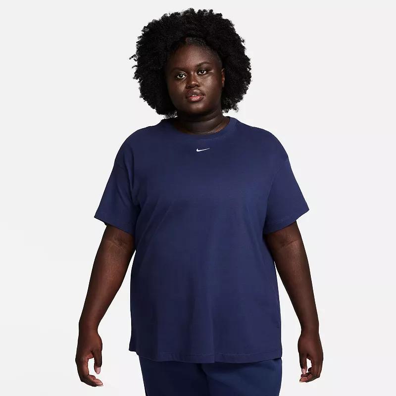 Nike Plus Size Active Sportswear Essential Womens Logo T-Shirt - White Product Image