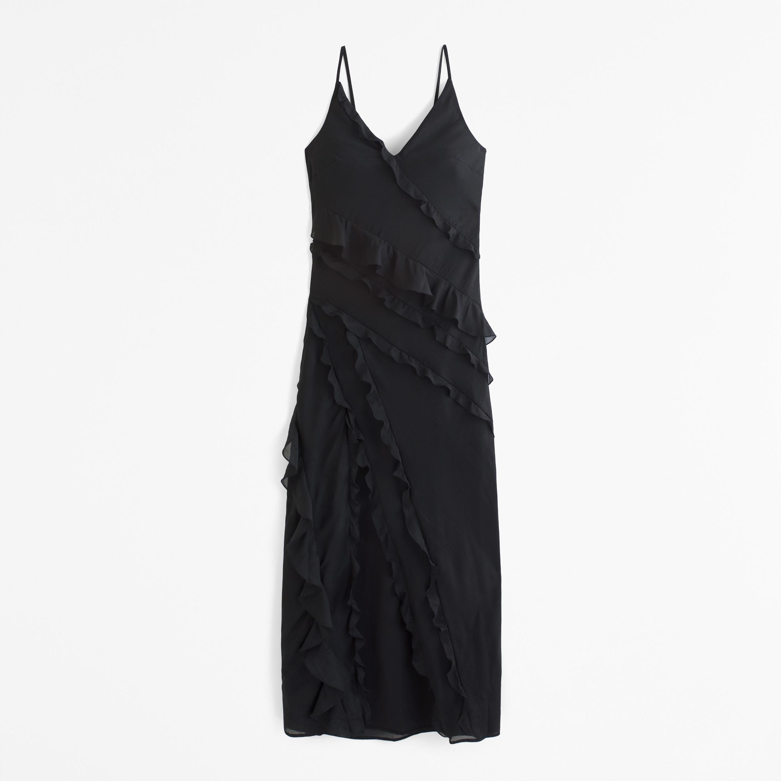Draped Ruffle Maxi Dress Product Image
