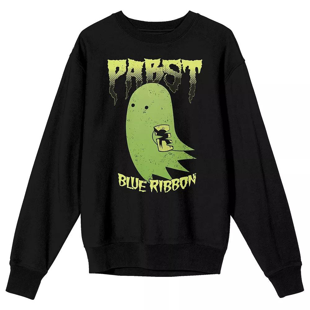 Men's Pabst Blue Ribbon Halloween Sweatshirt, Size: Large, Black Product Image