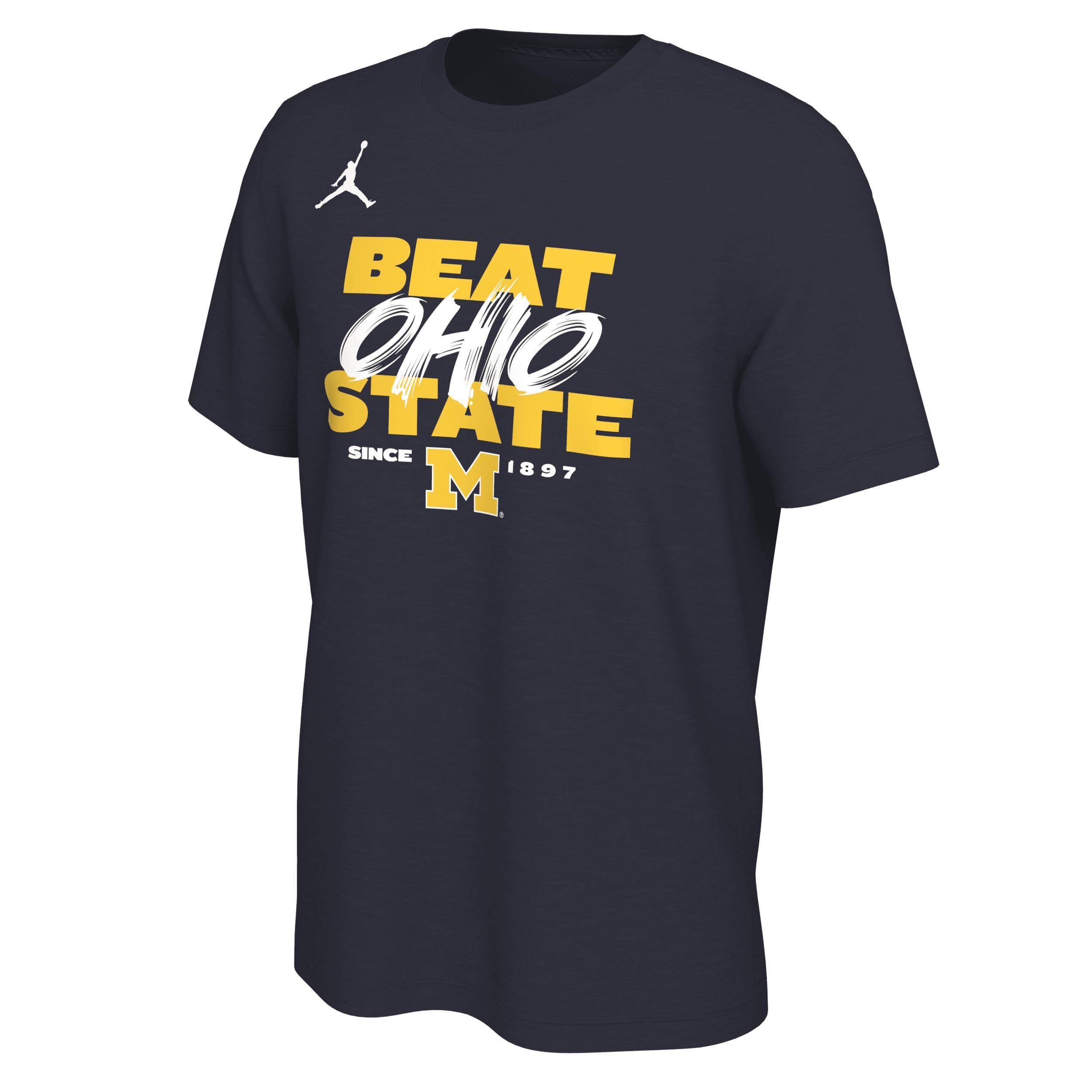 Mens Jordan Navy Michigan Wolverines Michigan-Ohio State Rivalry T-shirt Product Image