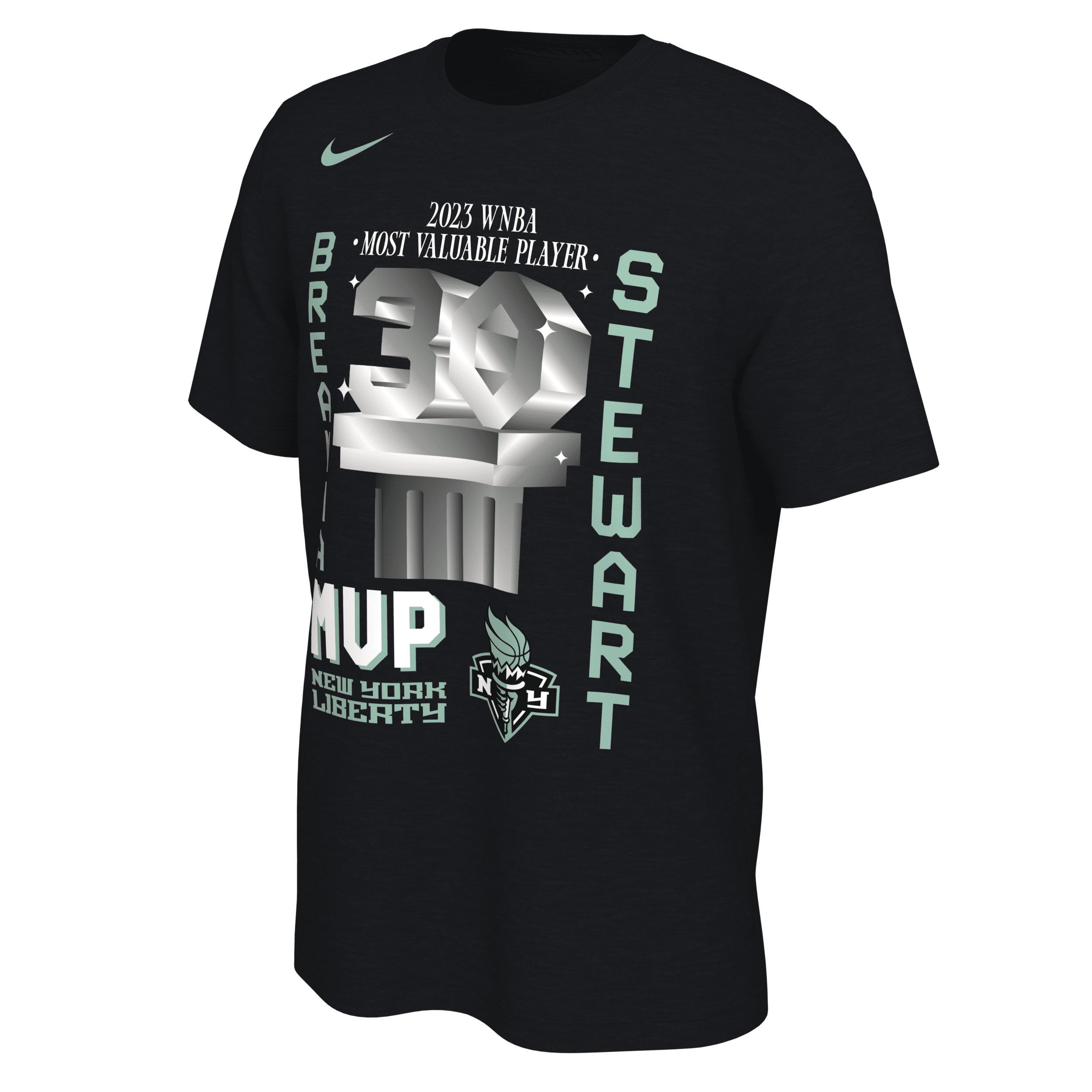 Men's Nike Breanna Stewart Black New York Liberty 2023 WNBA MVP T-Shirt, Size: Medium, Nyl Black Product Image