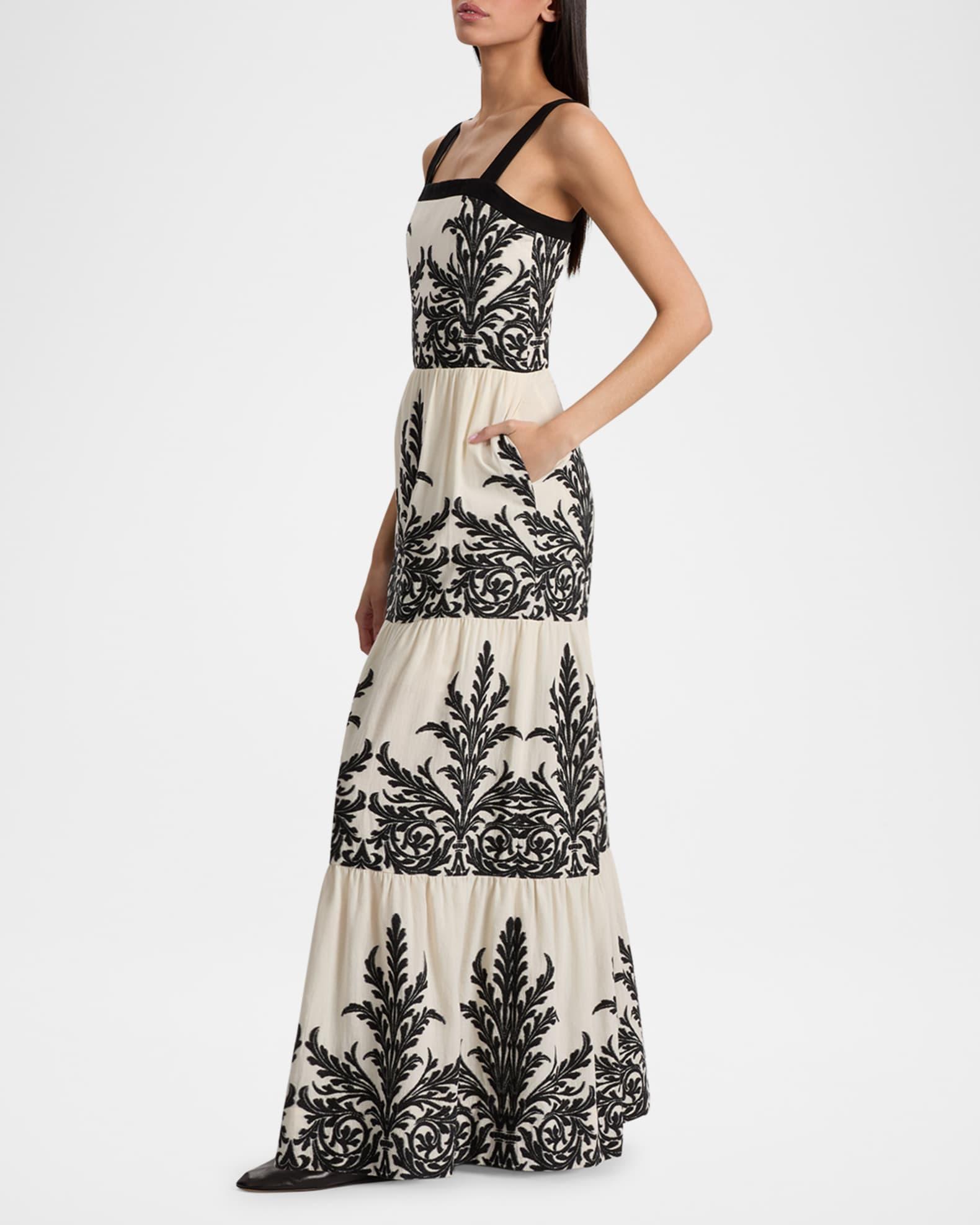 Saige Embroidered Tiered Maxi Dress Product Image