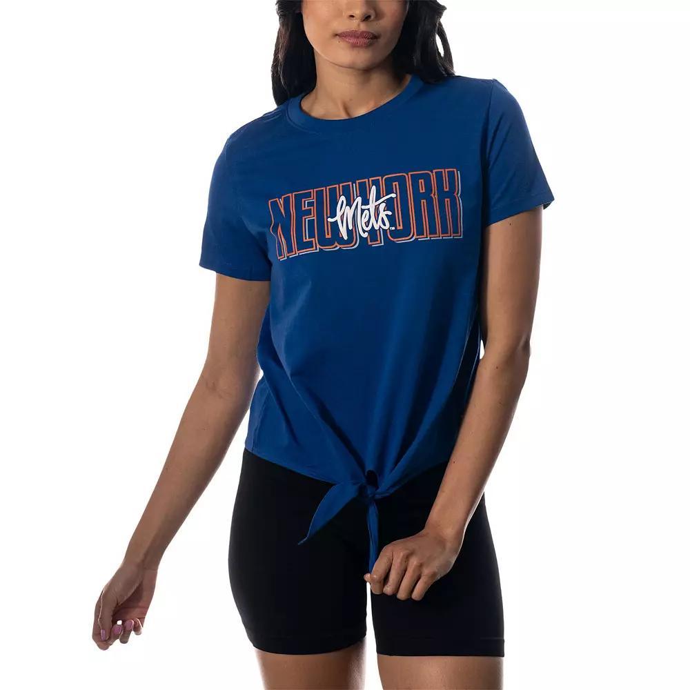 Women's The Wild Collective Royal New York Mets Twist Front T-Shirt, Size: Large, Blue Product Image