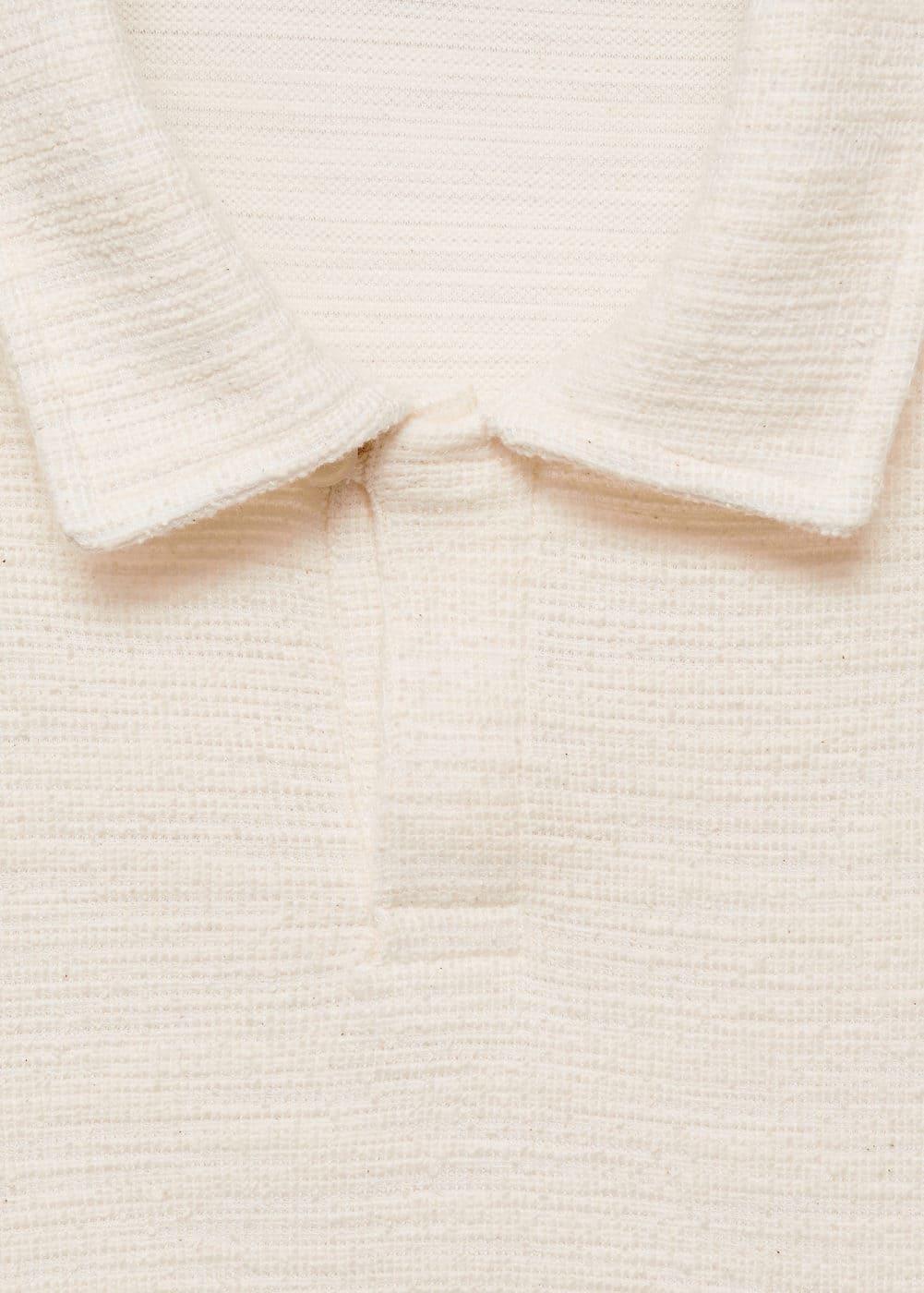 Regular-fit textured knitted polo shirt - Men | MANGO USA Product Image