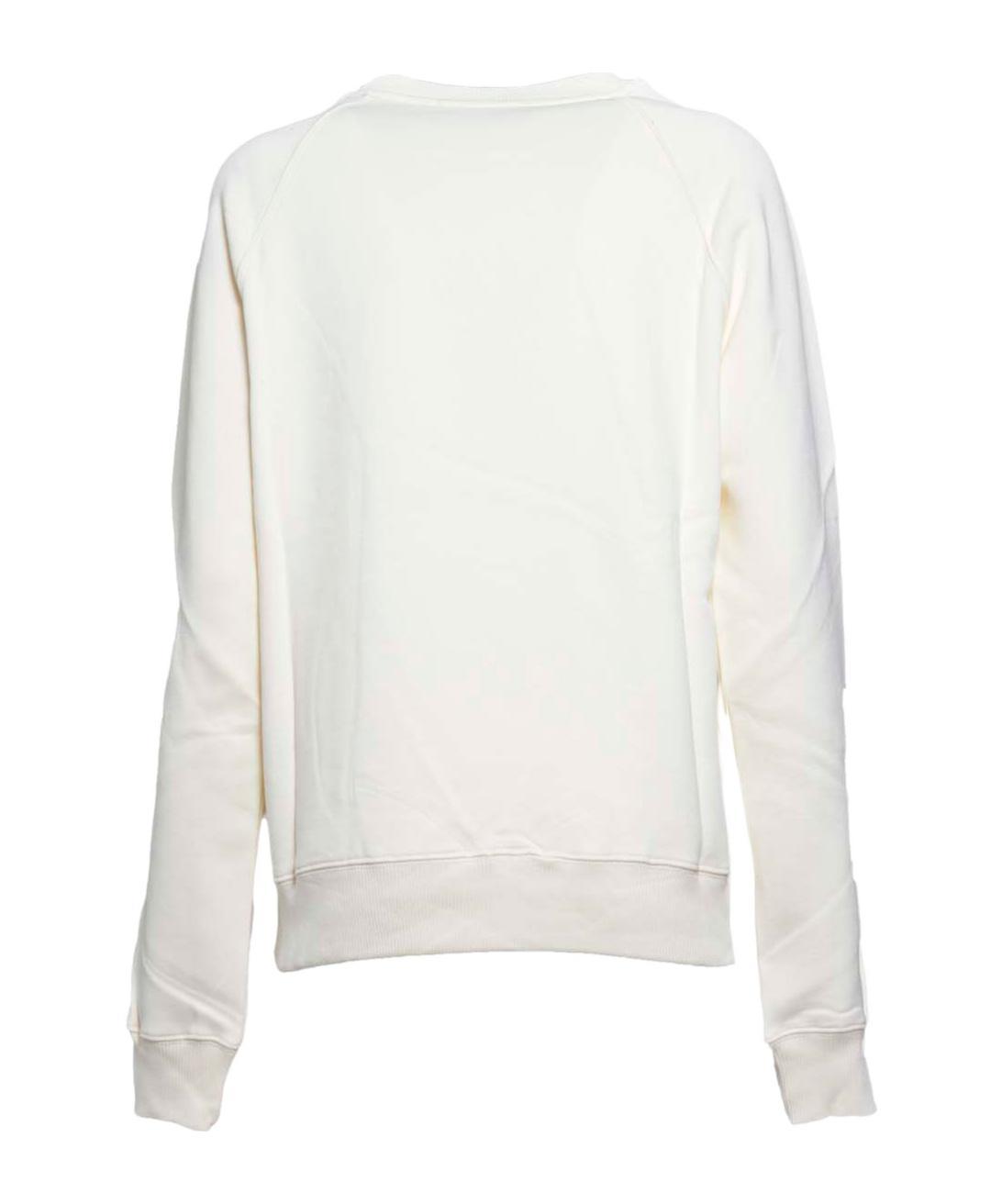 MSGM Logo Printed Ribbed Sweatshirt In Panna Product Image