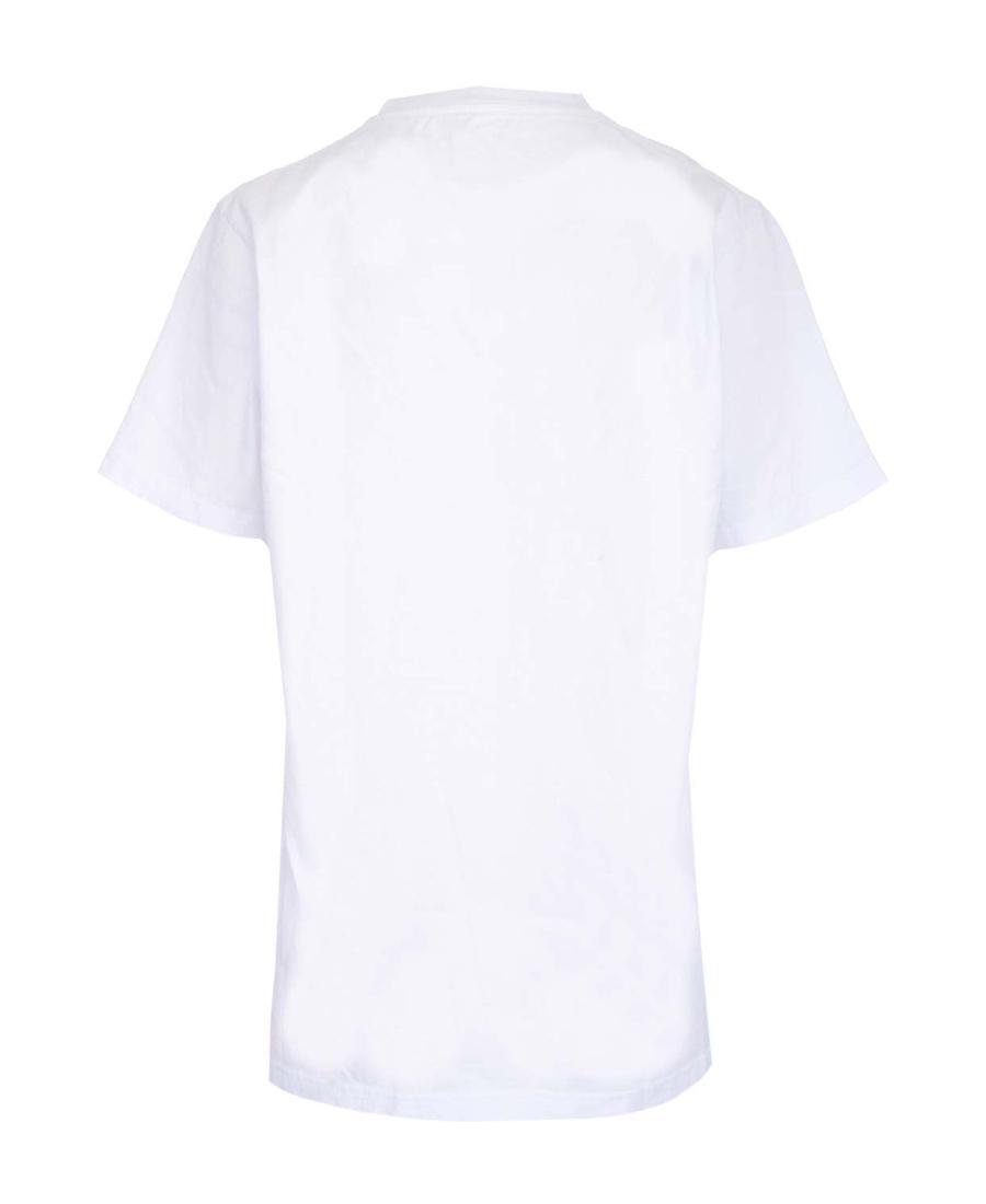 MSGM Logo-print Cotton T-shirt In White Product Image