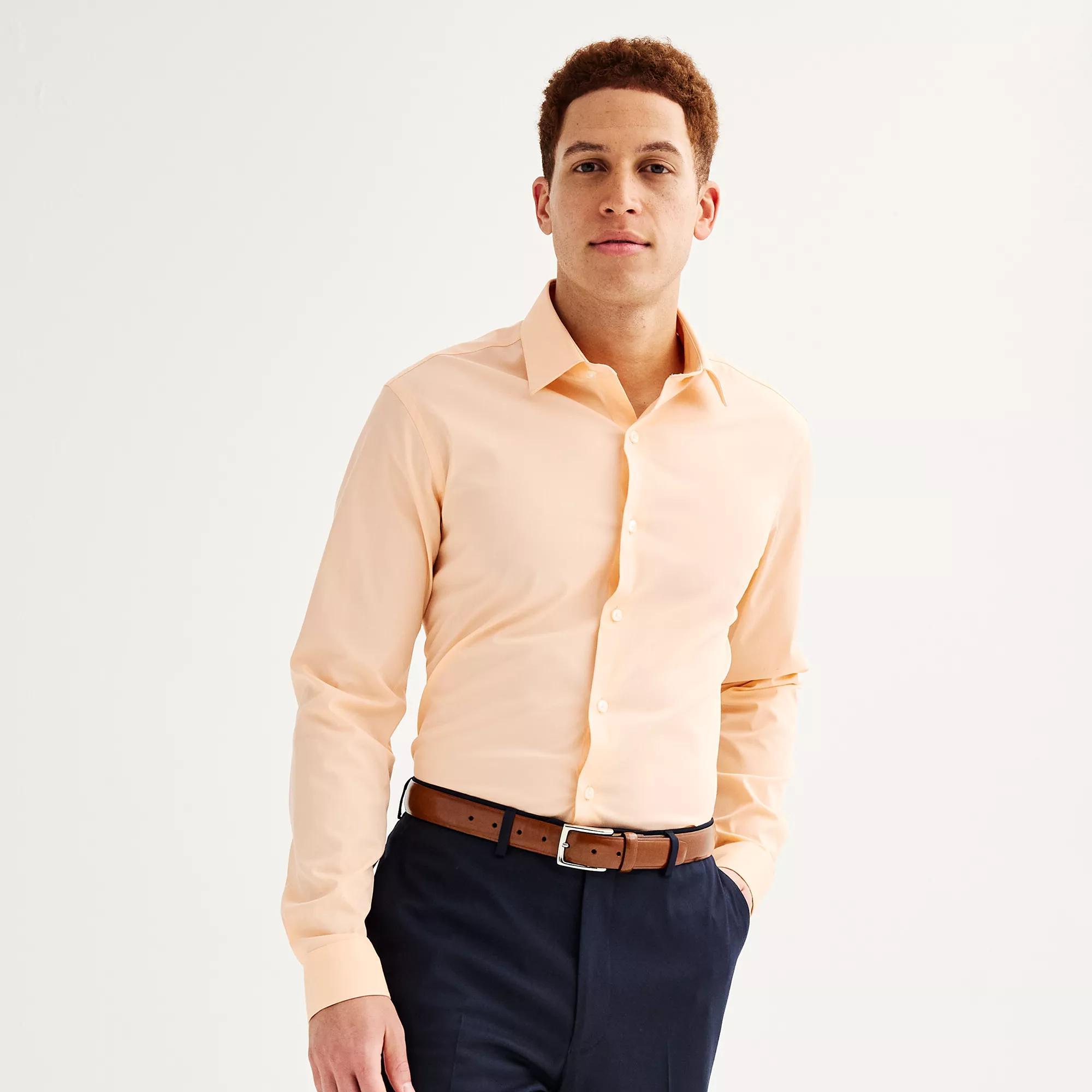 Mens Apt. 9 Premier Flex Solid Slim-Fit Dress Shirt Product Image