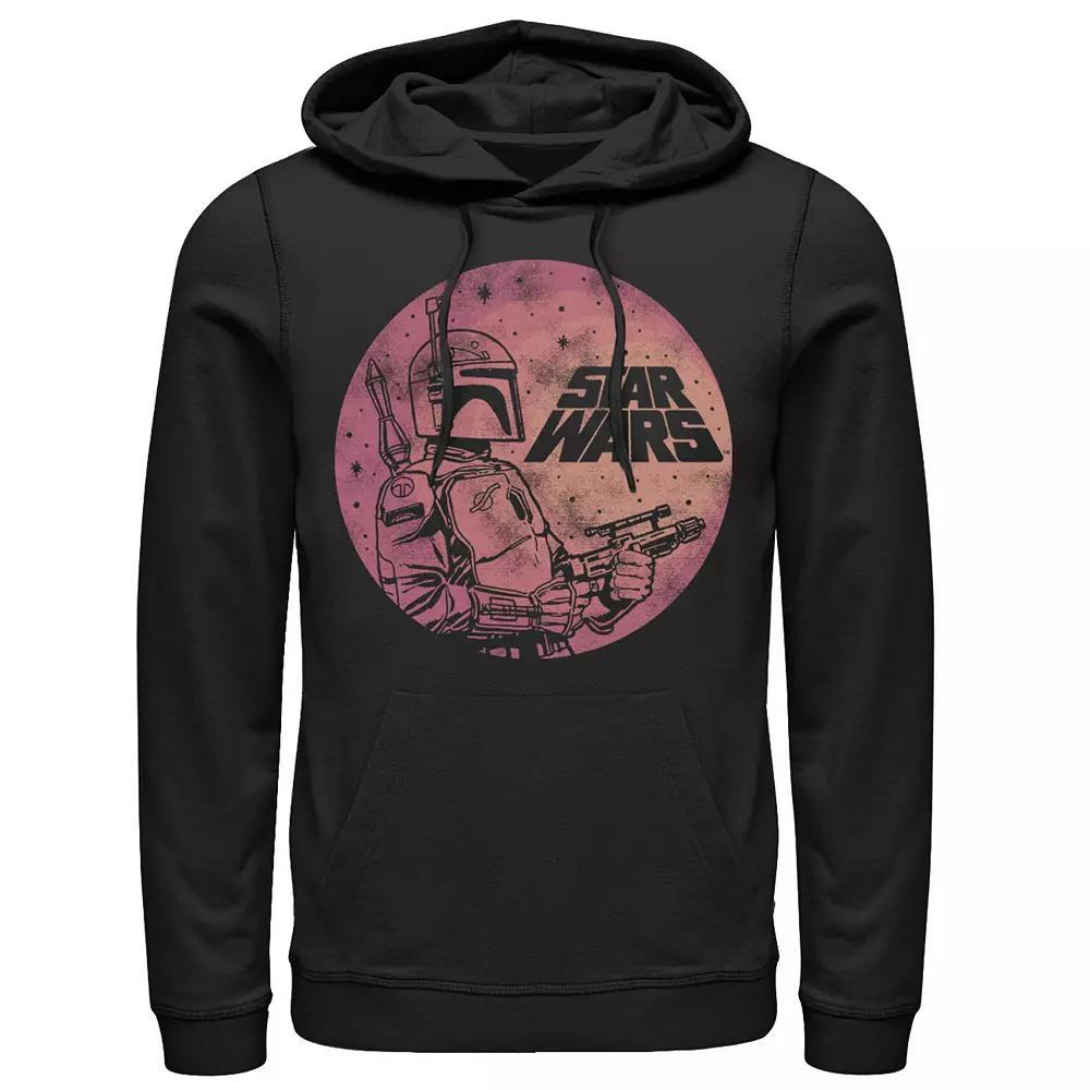 Men's Star Wars The Mandalorian The Child Triangle Galaxy Touch Graphic Hoodie, Size: XL, Black Product Image