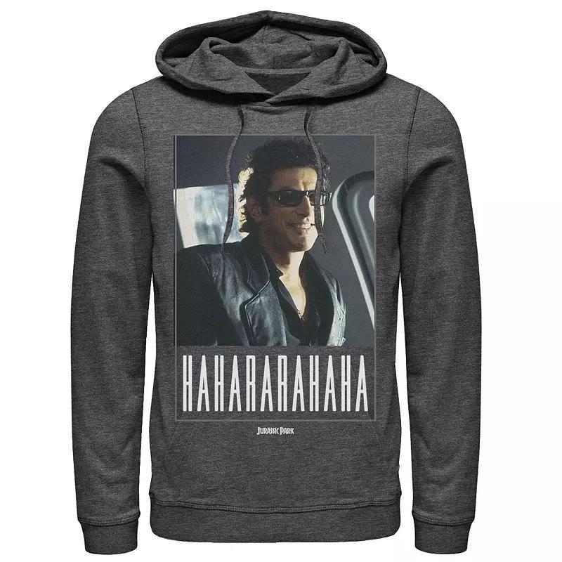Men's Jurassic Park Ian Malcolm Hahararahaha Hoodie, Size: XXL, Blue Product Image